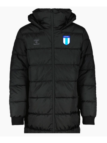 LONGWELL GREEN FC ADULT HUMMEL PADDED TOUCHLINE LONG JACKET - BLACK