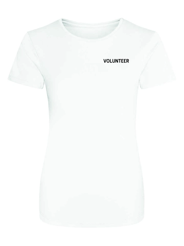 JC005 MAJESTICS GYMNASTICS VOLUNTEER TEE - LADIES - WHITE