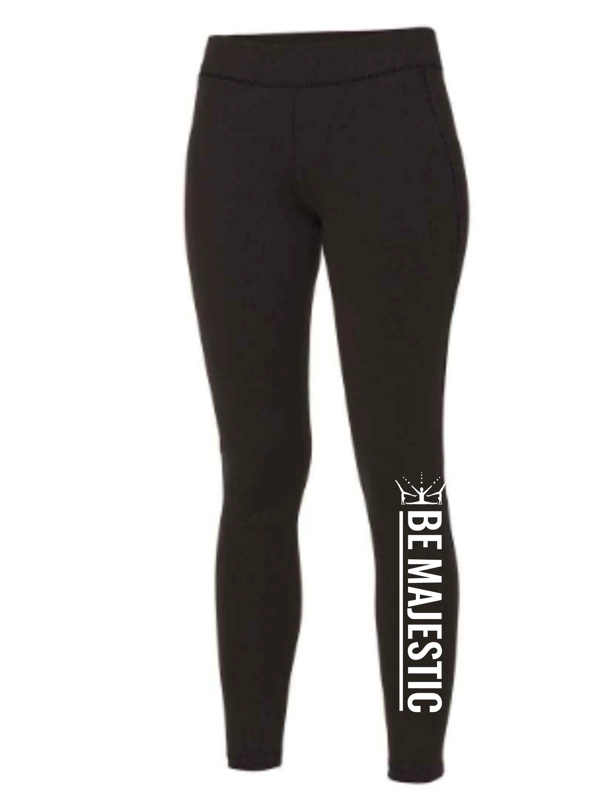 JC087 MAJESTICS GYMNASTICS - STAFF LEGGINGS - BLACK