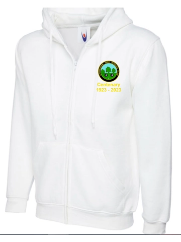 CHIPPENHAM PARK BC - ZIPPED HOODIE - WHITE