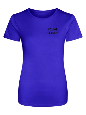 JC005 MAJESTICS GYMNASTICS YOUNG LEADER LADIES TEE - PURPLE