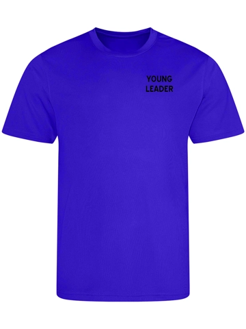 JC001 MAJESTICS GYNMASTICS - MENS YOUNG LEADER TEE - PURPLE
