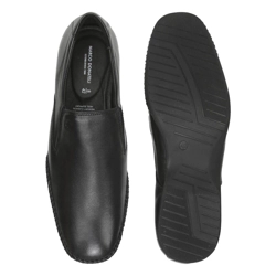 Black leather moccassins Black leather moccassins