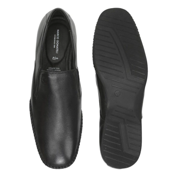 Black leather moccassins