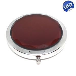 Compact Mirror (Wine / Silver)