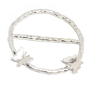 Butterfly Scarf Ring (Silver)