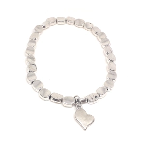 Heart Charm Bracelet (Silver)