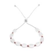 Leaf Bead Bracelet (Silver / Rose Gold)