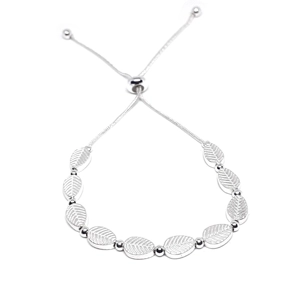 Leaf Bead Bracelet (Silver)