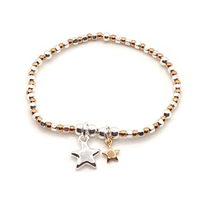 Double Star Bracelet (Silver / Gold)