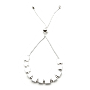 Oblong Drawstring Bracelet (Silver)