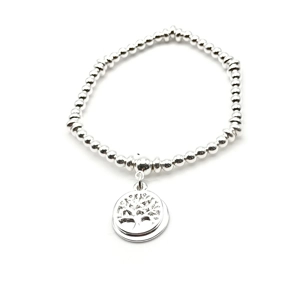 Tree of Life Bead Bracelet (Silver)