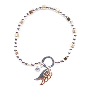 Angel Wings Bead Bracelet (Silver / Gold)