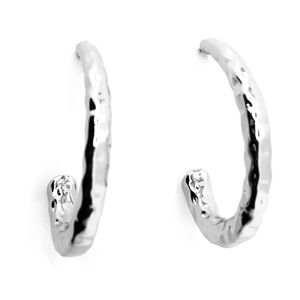 Half Hoop Earrings (Silver)