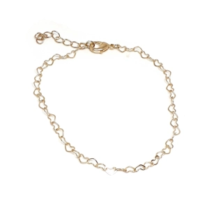 Heart Link Anklet (Gold)