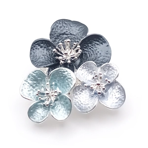 Floral Magnetic Brooch (Blue)