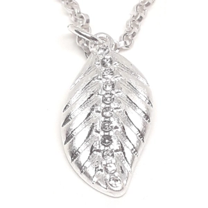 Multirow leaf necklace (Silver)