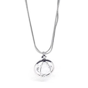 Geometric Diamante Short Necklace (Silver)
