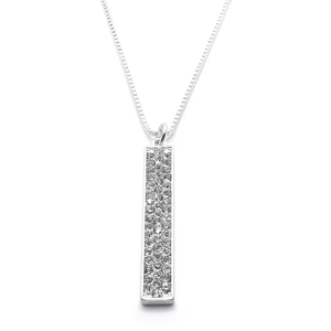 Diamante Bar Short Necklace (Silver)