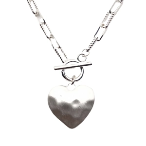Heart Short Necklace (Silver)