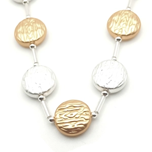 Flat Circle Necklace (Silver / Gold)