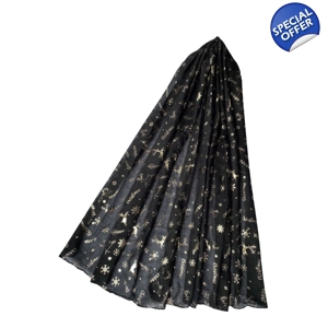 Snowflake and Reindeer (Black)