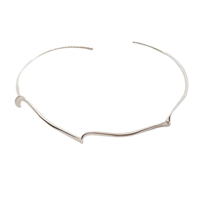 Triple Twist Wave Bangle (Silver)