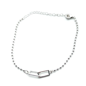 Geometric Bead Bracelet (Silver)