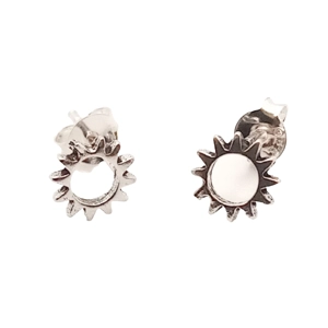 Sun Stud Earrings (Silver)