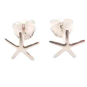 Starfish Stud Earrings (Silver)