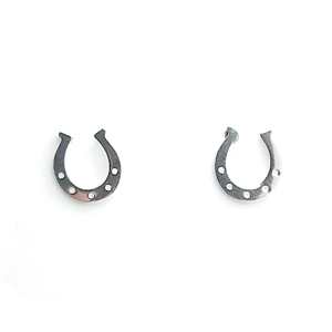 Horseshoe Stud Earrings (Silver)