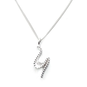 Twist Pendant Short Necklace (Silver)