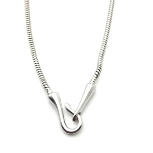 Shepherd's hook necklace (Silver)