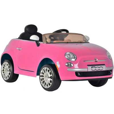 Fiat 500 Powered Riding Battery Operated Car - Pink