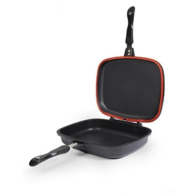 MAGIC Double Pan /Meat Grill Pan Non Stick - Black 40CM