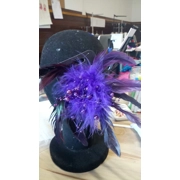 headpiece purple feathears