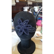 heavy beaded black headpiece