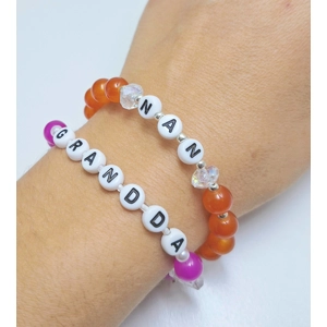 Set of Personalised beaded bracelets - Christmas gifts - Bracelets gift
