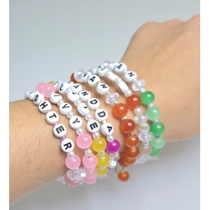 Personalised beaded bracelets - personalised gifts - personalised name bracelets