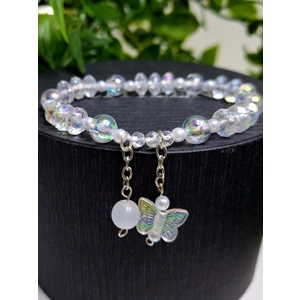 Clear fluorescent beaded bracelets - gifts - bracelets
