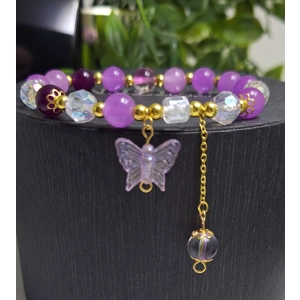 Shades of Purple aesthetic beaded bracelets - gifts - bracelets