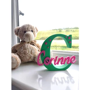 3D Freestanding Personalised Initial decor|Nursery Decor Name Sign