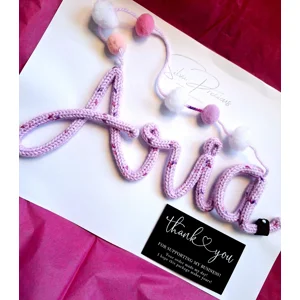 Baby's room Wall hanging Custom knitted Sign decor | Nursery | children's bedroom diy