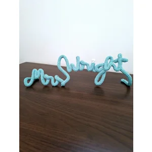 Custom Knitted Wire Name Sign: Personalised Nursery and room Decor