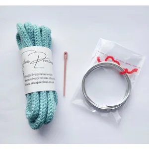 Knitted Wire Words DIY Kit: iCord, Aluminum Wire and plastic needle- Home Decor