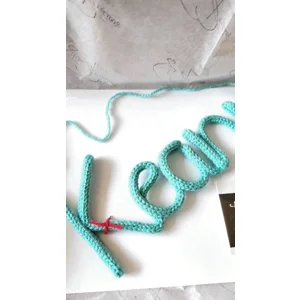 Wall hanging Custom knitted initials decor - words - names - quotes