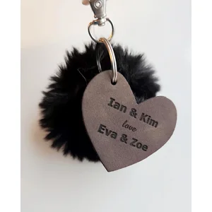 Laser engraved Personalised heart keychain, keyring. Gifts for her | Valentine's gifts