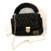 Puffy top handbag - Black