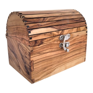 Olivewood jewelry box, Handcrafted treasure chest, Wooden ..