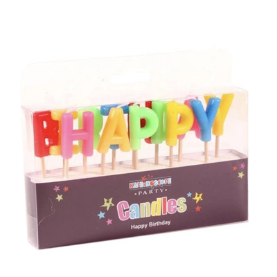 Happy Birthday Letter Candles - Rainbow
